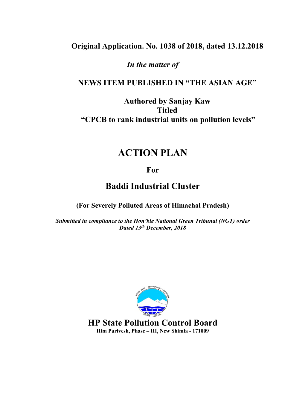 Action Plan of Baddi