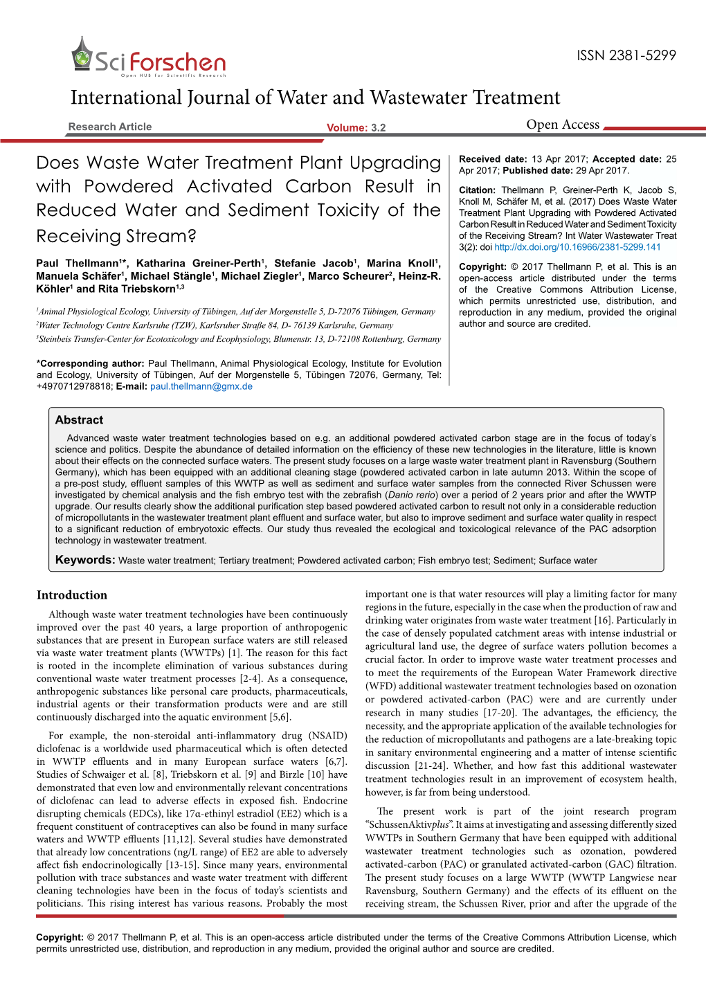 Does Waste Water Treatment Plant Upgradingwith Powdered Activated Carbon Result Inreduced Water and Sediment Toxicity of Therece