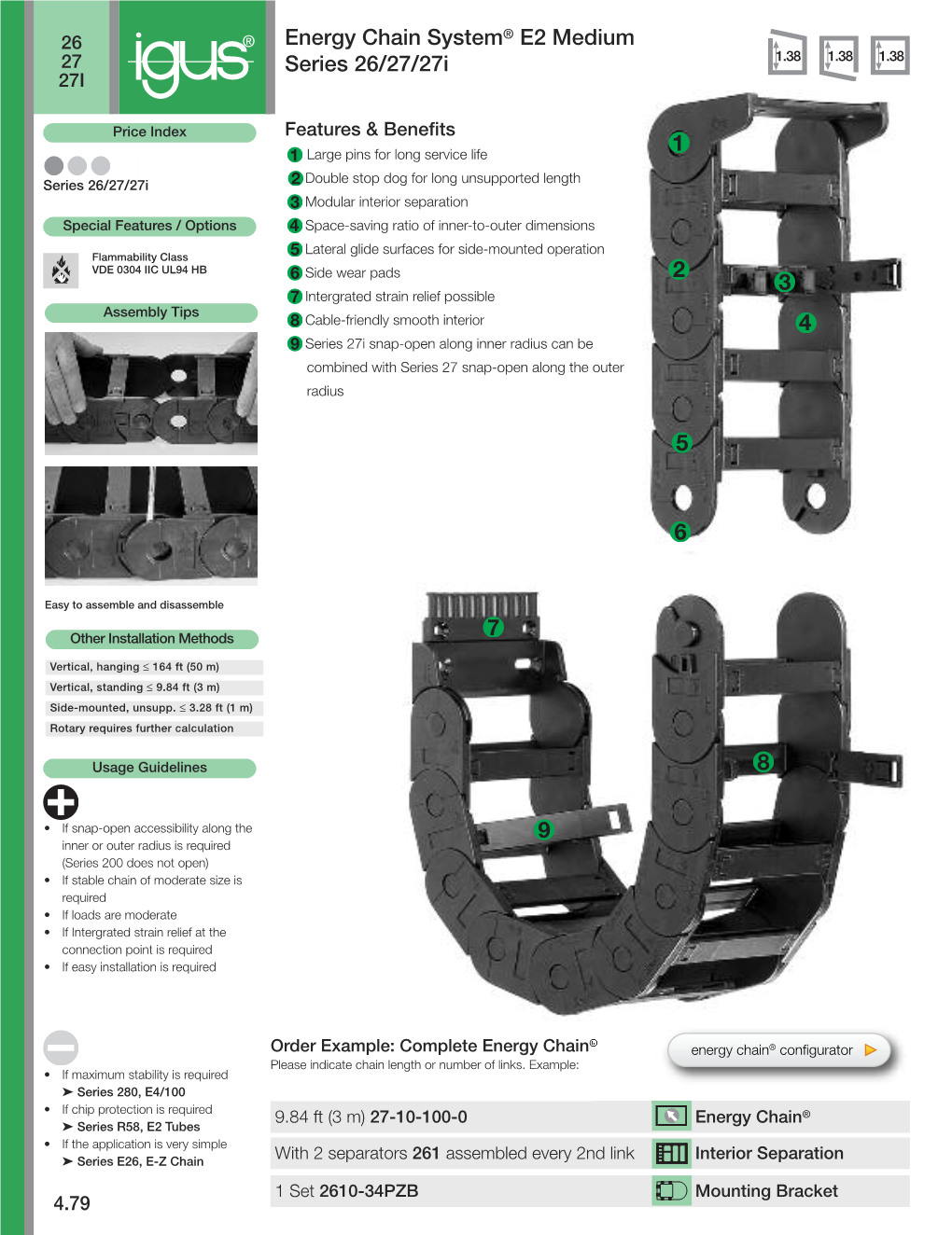 Energy Chain System® E2 Medium Series 26/27/27I