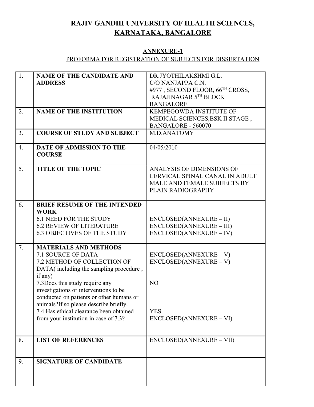 Rajiv Gandhi University of Health Sciences s103