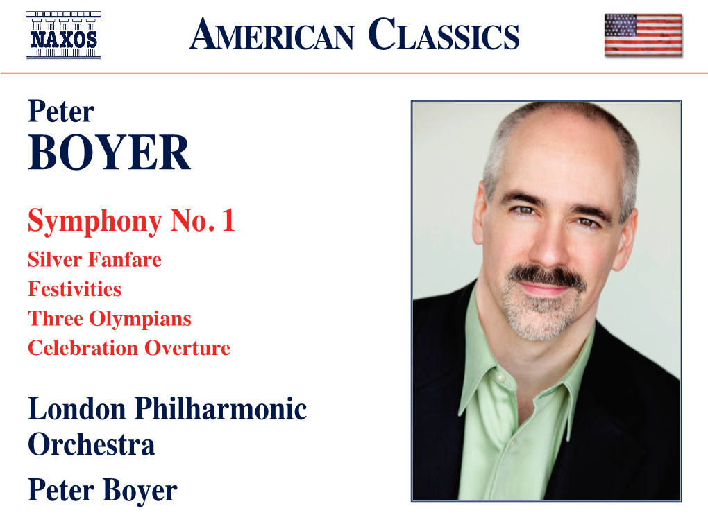 London Philharmonic Orchestra Peter Boyer Peter Boyer (B