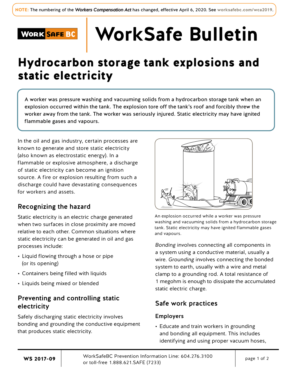 Hydrocarbon Storage Tank Explosions and Static Electricity