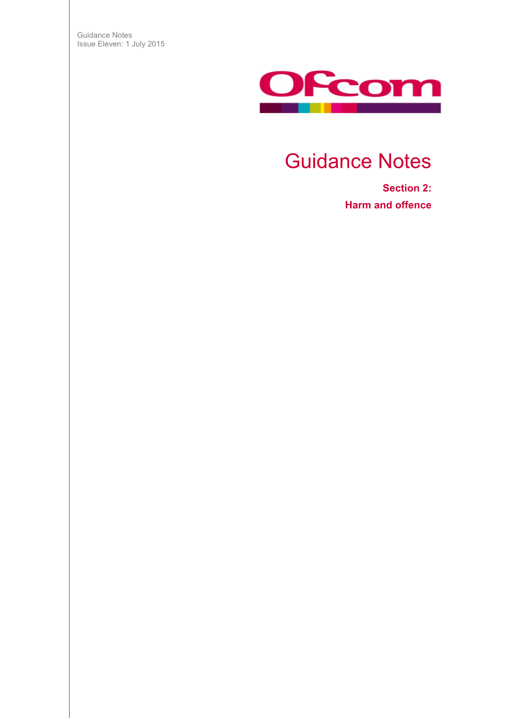 Ofcom Guidance on Harm and Offence