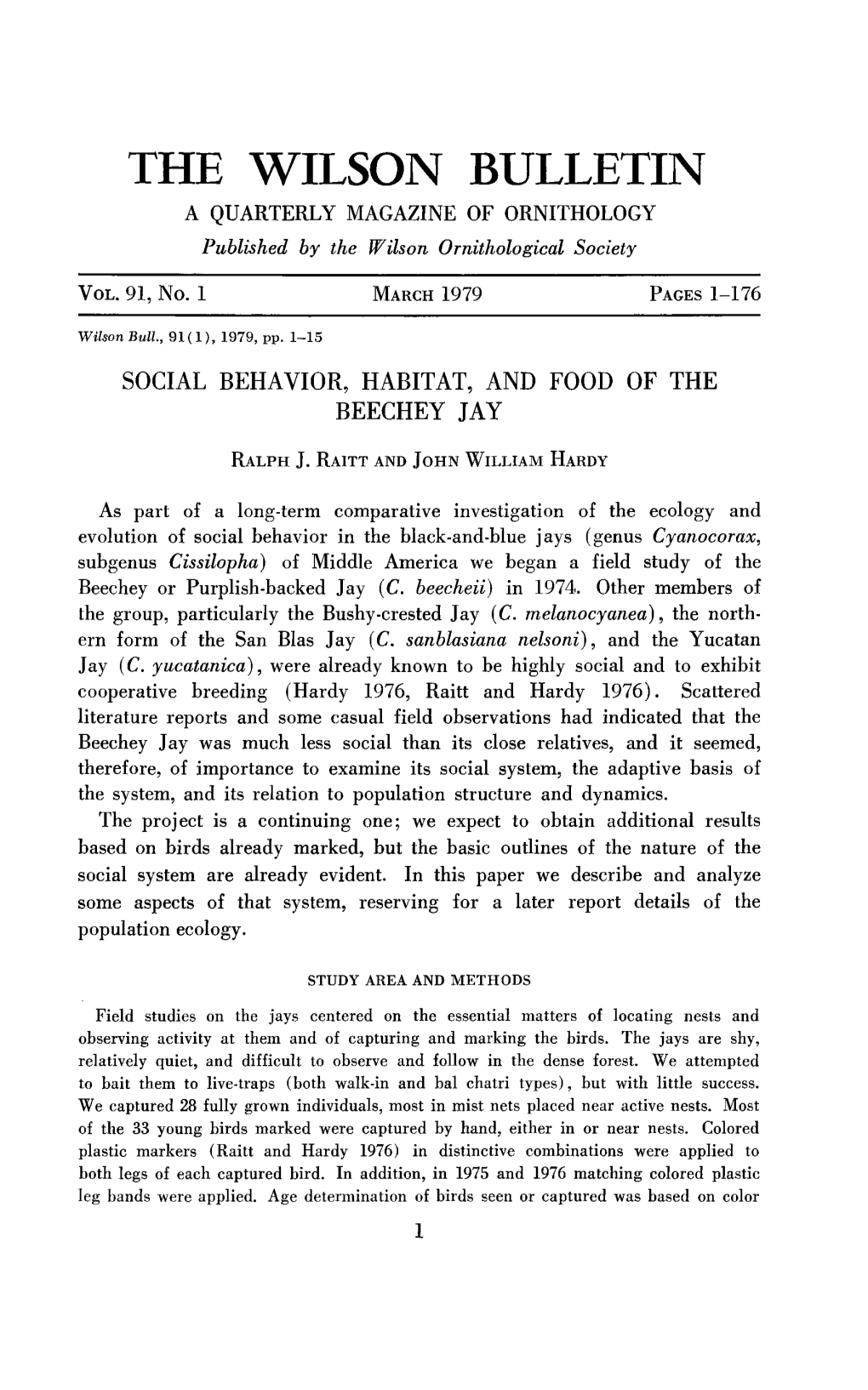 Social Behavior, Habitat, and Food of the Beechey Jay