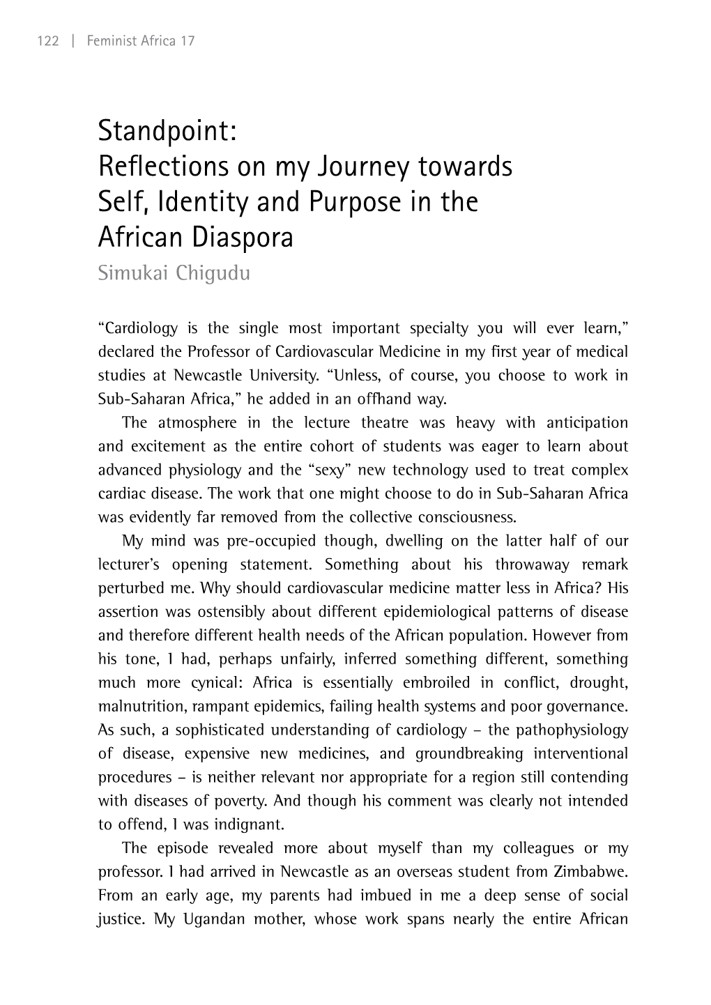 Reflections on My Journey Towards Identity In