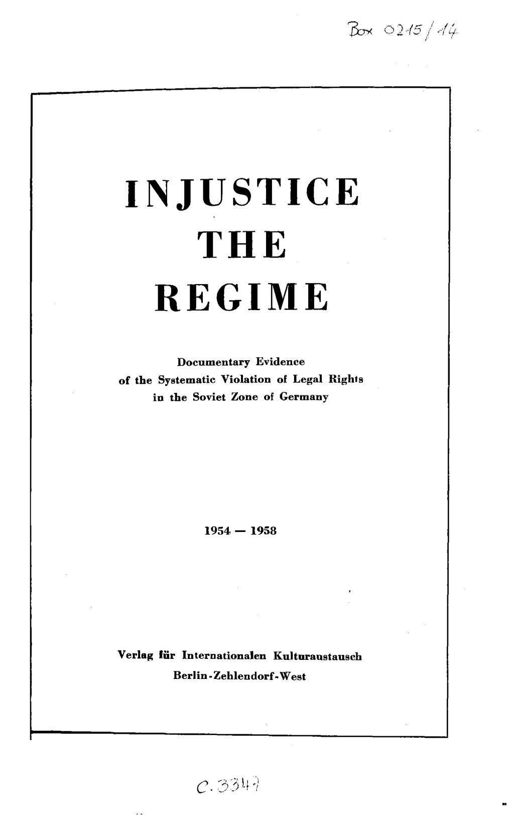 Injustice the Regime