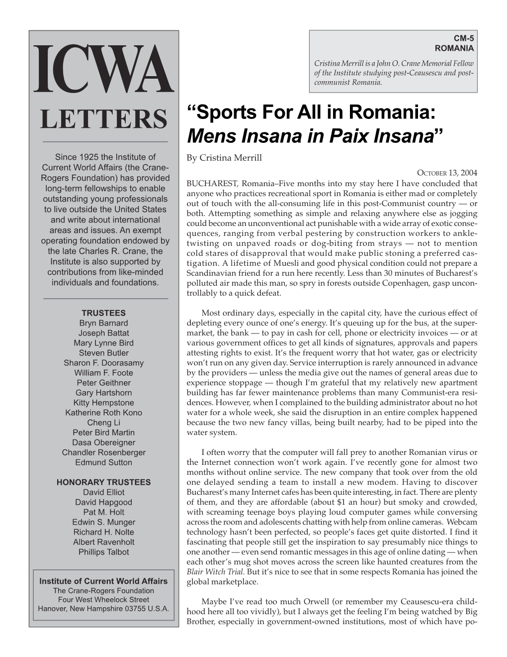 Sports for All in Romania