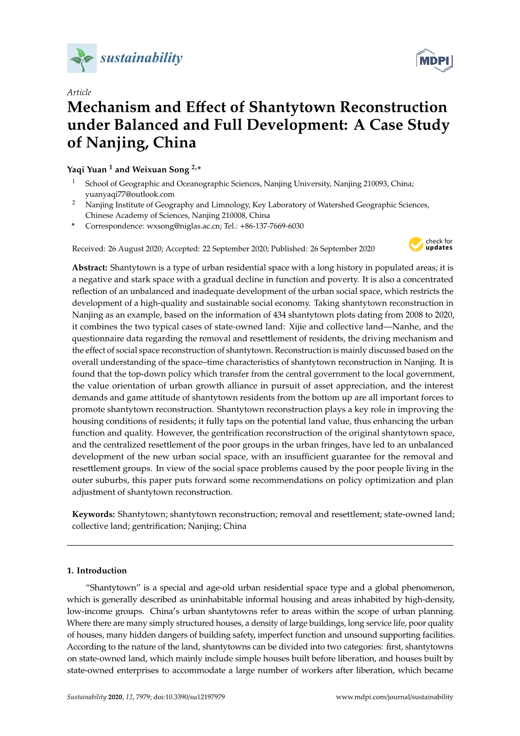 Mechanism and Effect of Shantytown Reconstruction Under Balanced