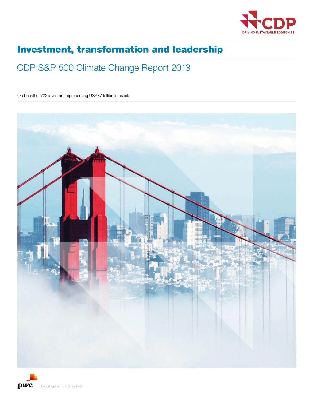Investment, Transformation and Leadership CDP S&P 500 Climate