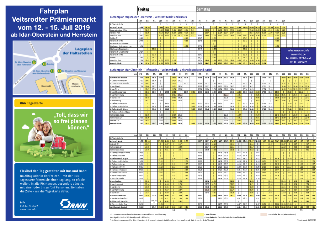 Fahrplan Veitsrodter Prämienmarkt Vom 12