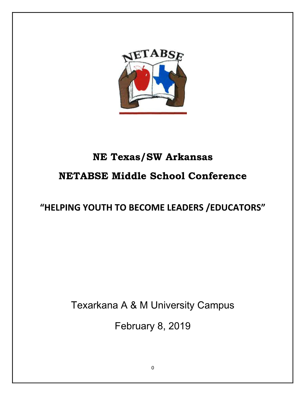 NE Texas/SW Arkansas NETABSE Middle School Conference