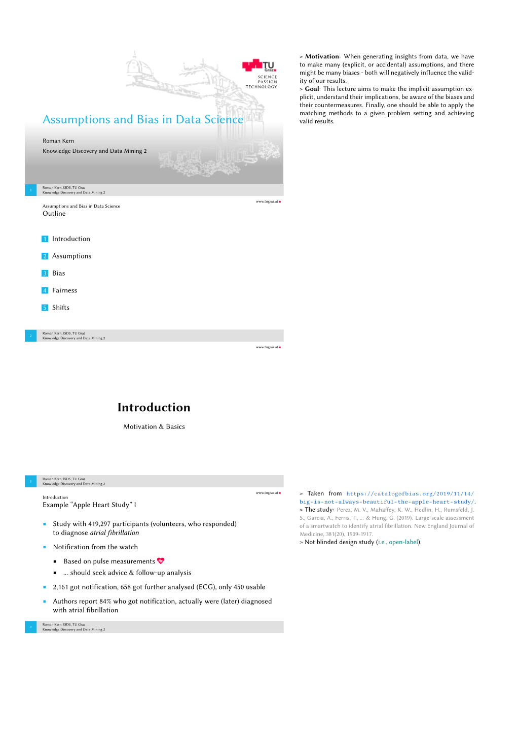 Slides for Assumption & Bias in Data Science