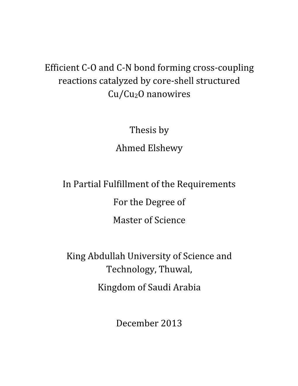 Efficient C-O and C-N Bond Forming Cross-Coupling Reactions Catalyzed by Core-Shell Structured