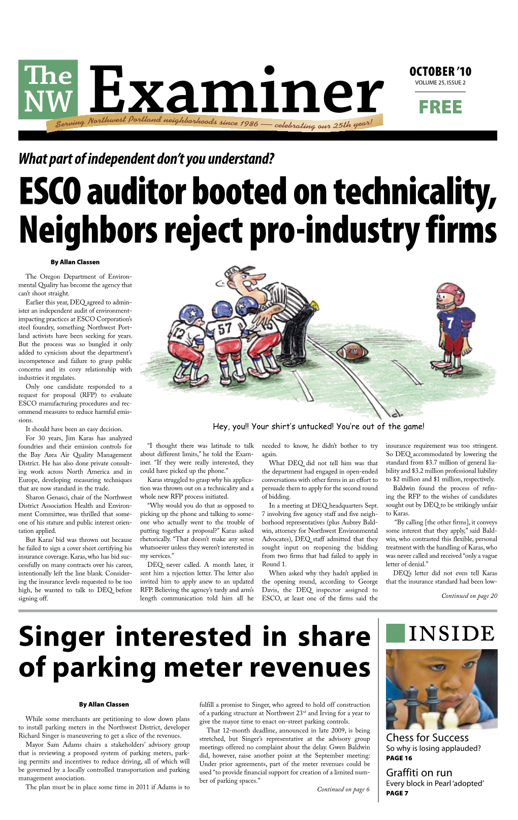 ESCO Auditor Booted on Technicality, Neighbors Reject Pro-Industry Firms by Allan Classen