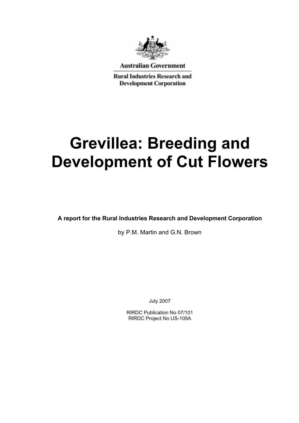 Grevillea: Breeding and Development of Cut Flowers