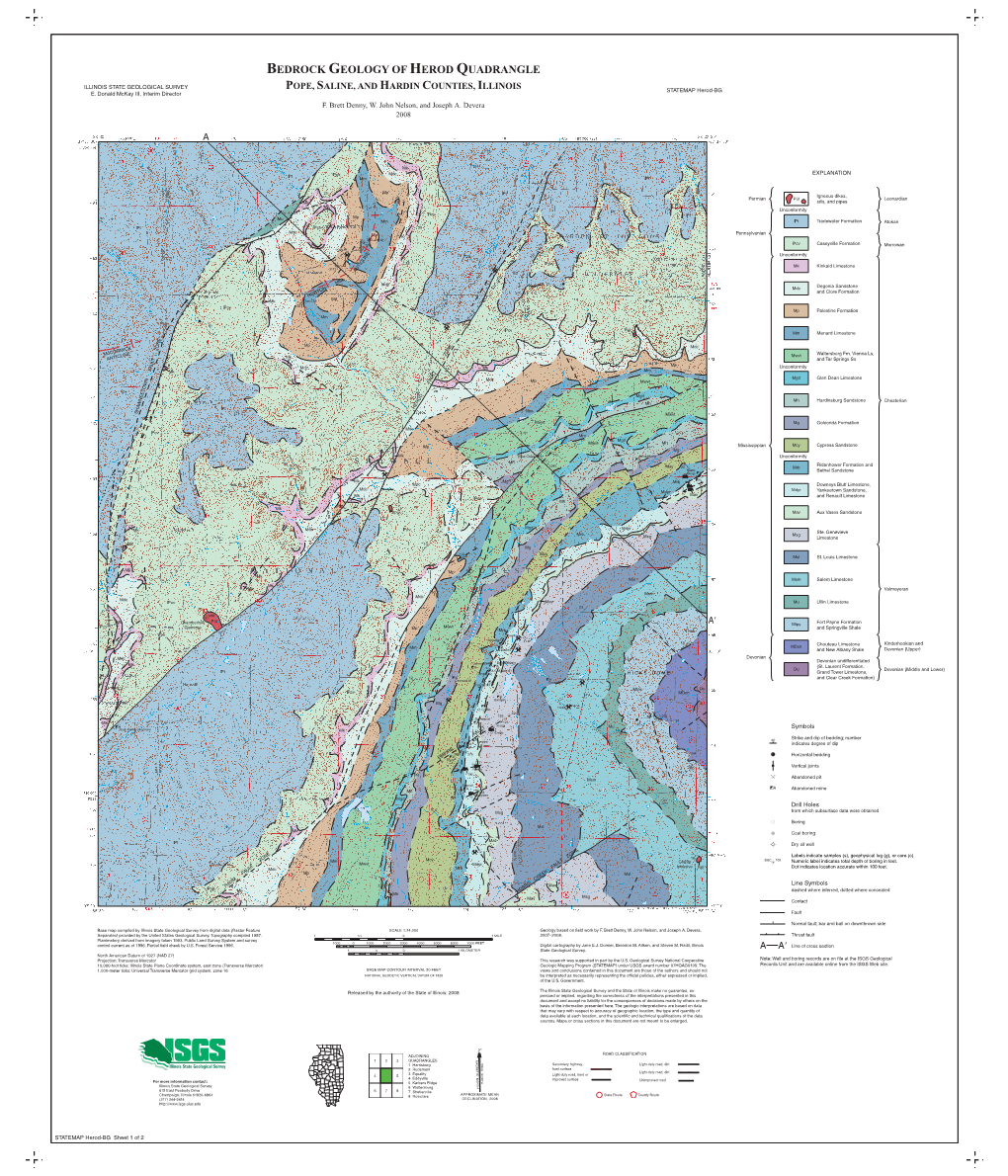 Bedrock Geology of Herod Quadrangle