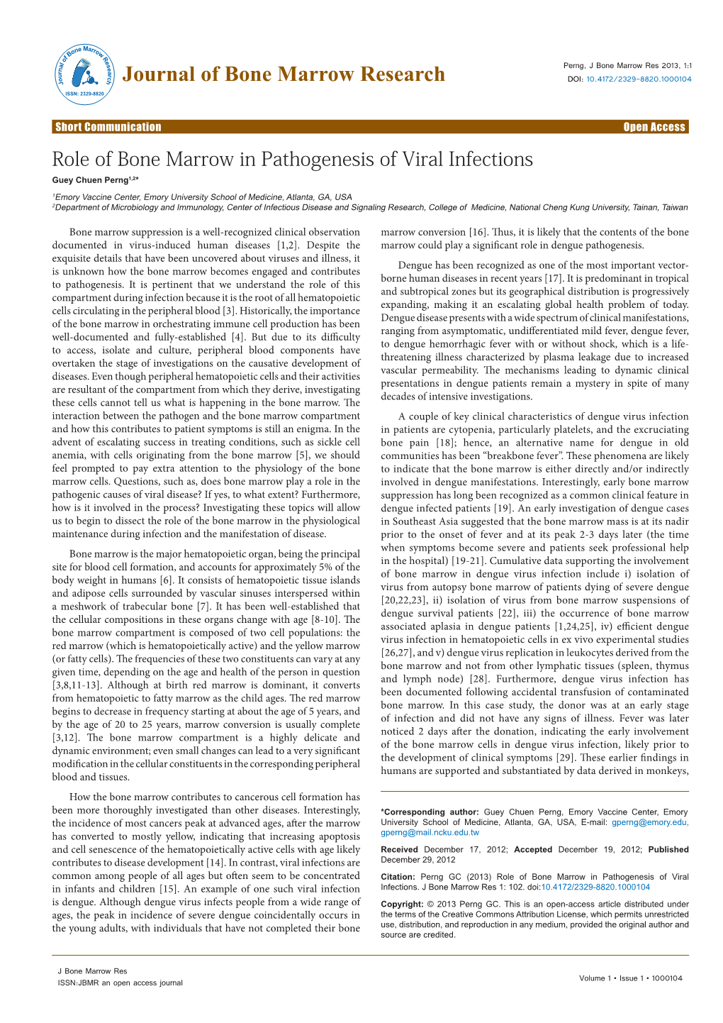 Role of Bone Marrow in Pathogenesis of Viral Infections