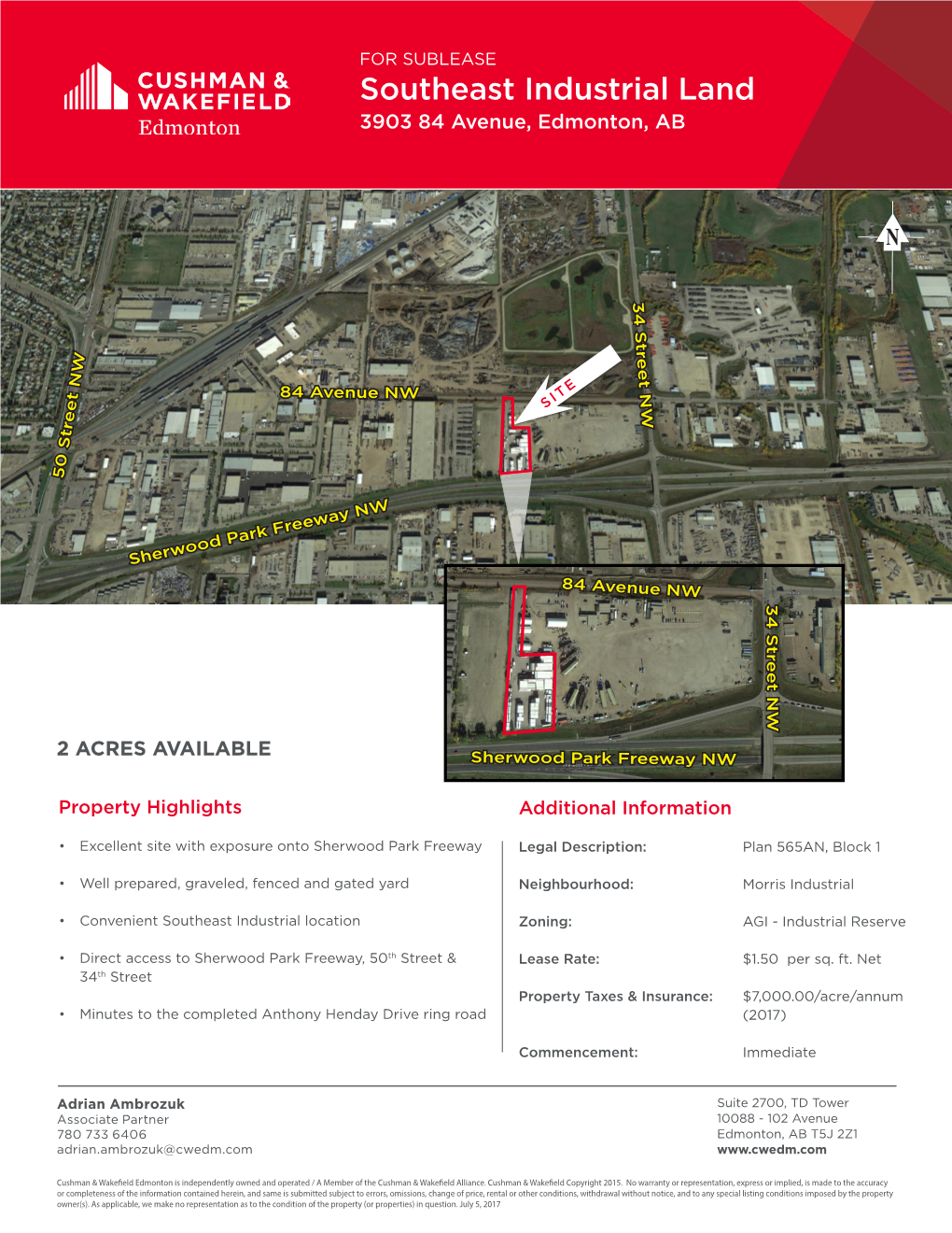 Southeast Industrial Land 3903 84 Avenue, Edmonton, AB