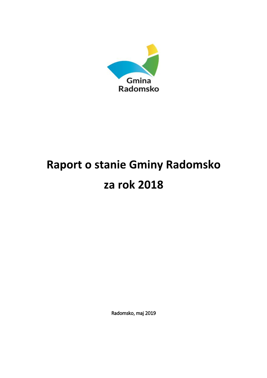 Raport O Stanie Gminy Radomsko Za Rok 2018