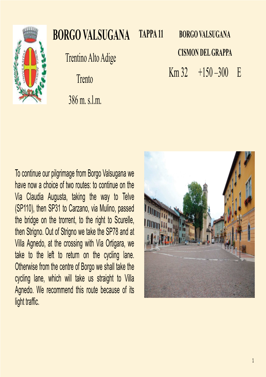 11-Tappa PDF Ing Borgo Valsugana-Cismon Del Grappa