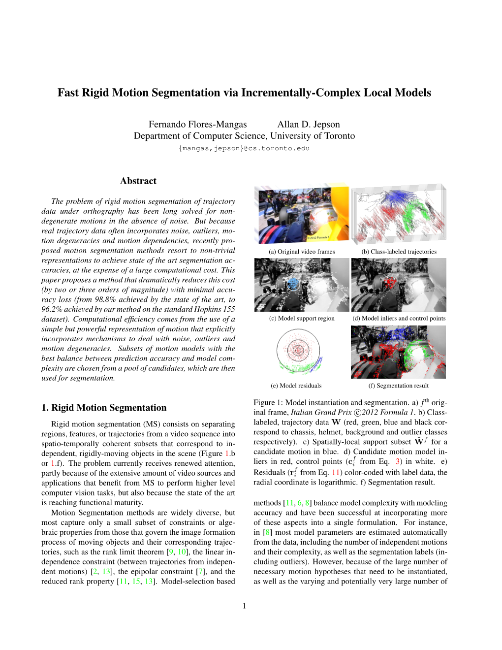 Fast Rigid Motion Segmentation Via Incrementally-Complex Local Models