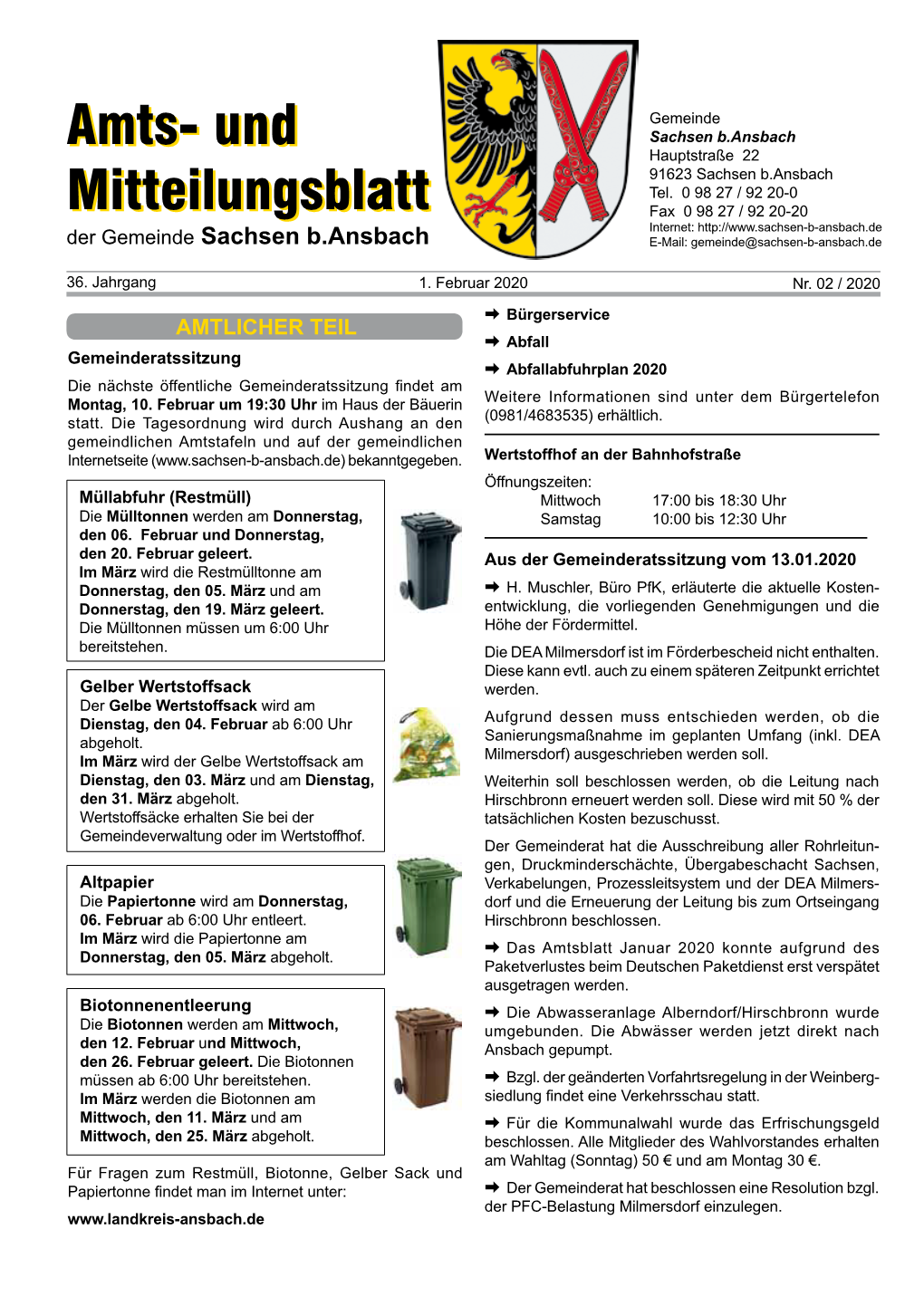 Und Mitteilungsblatt Amts