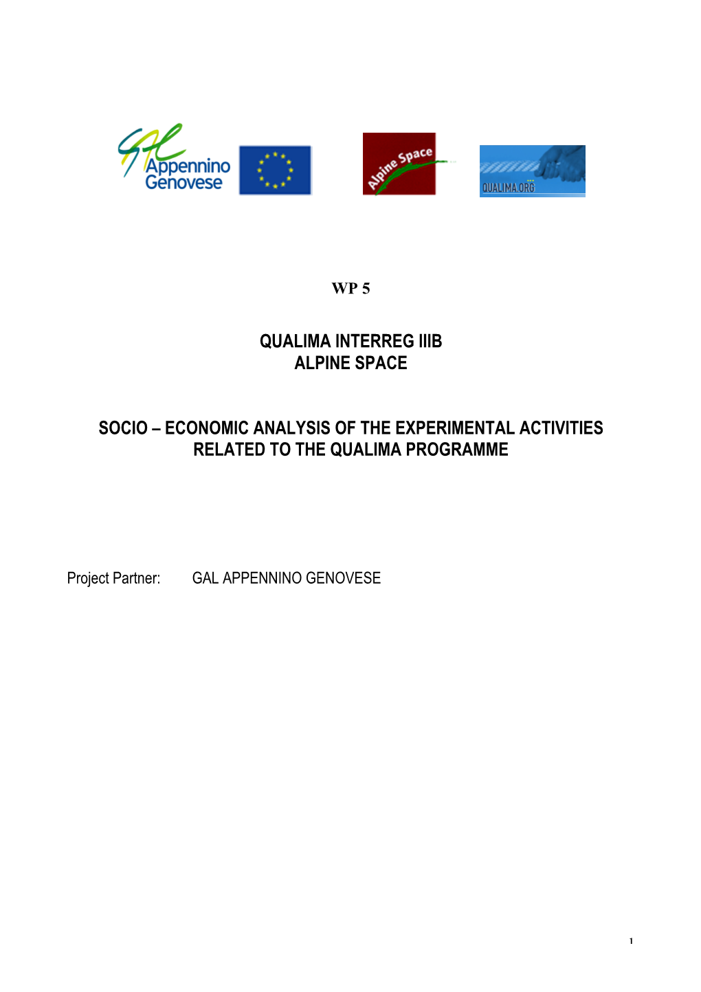 Qualima Interreg Iiib Alpine Space