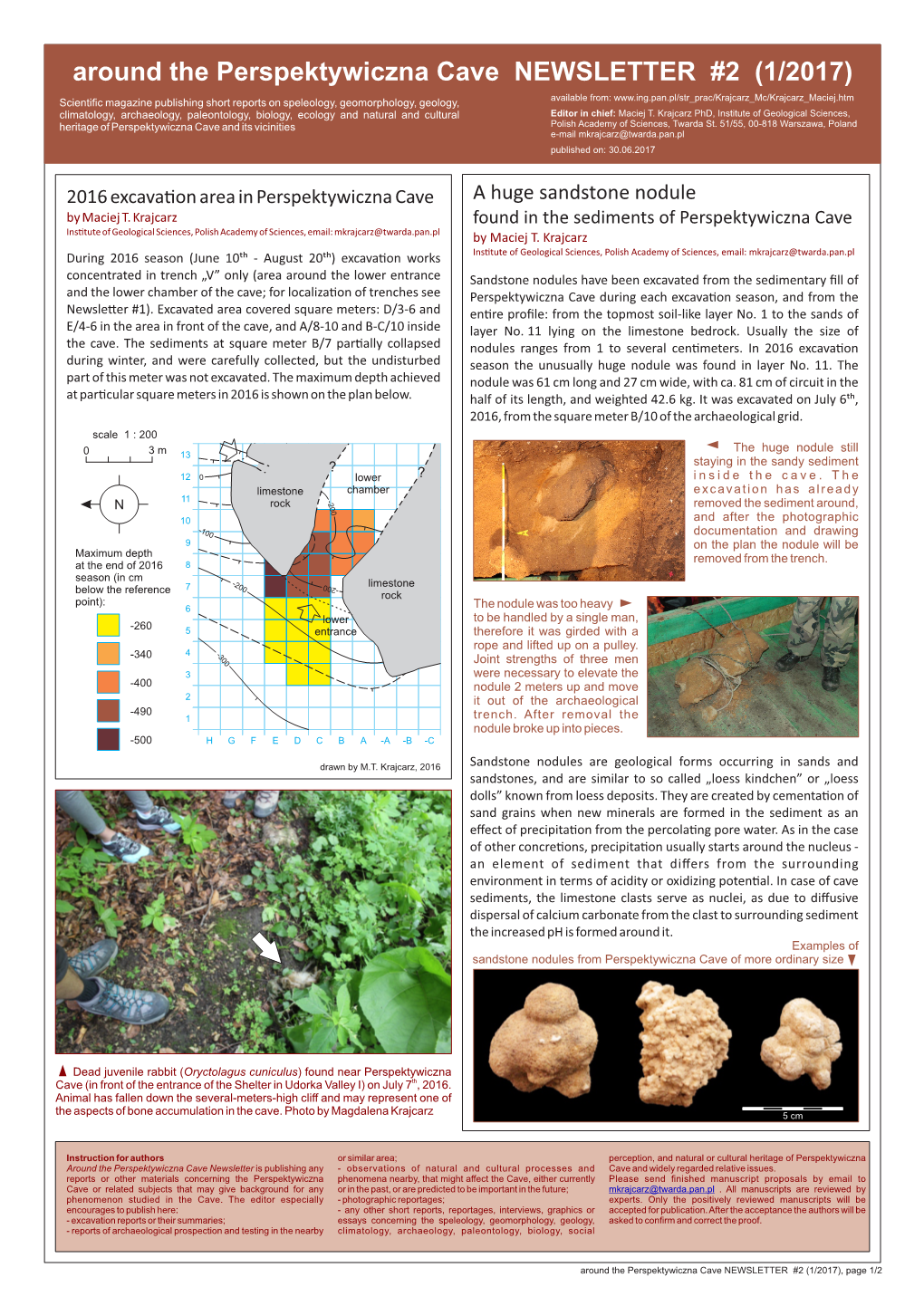 Around the Perspektywiczna Cave NEWSLETTER #2 (1/2017)