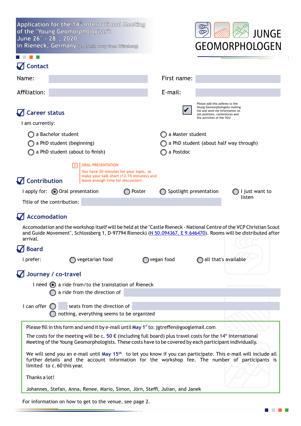 Contact Career Status Contribution