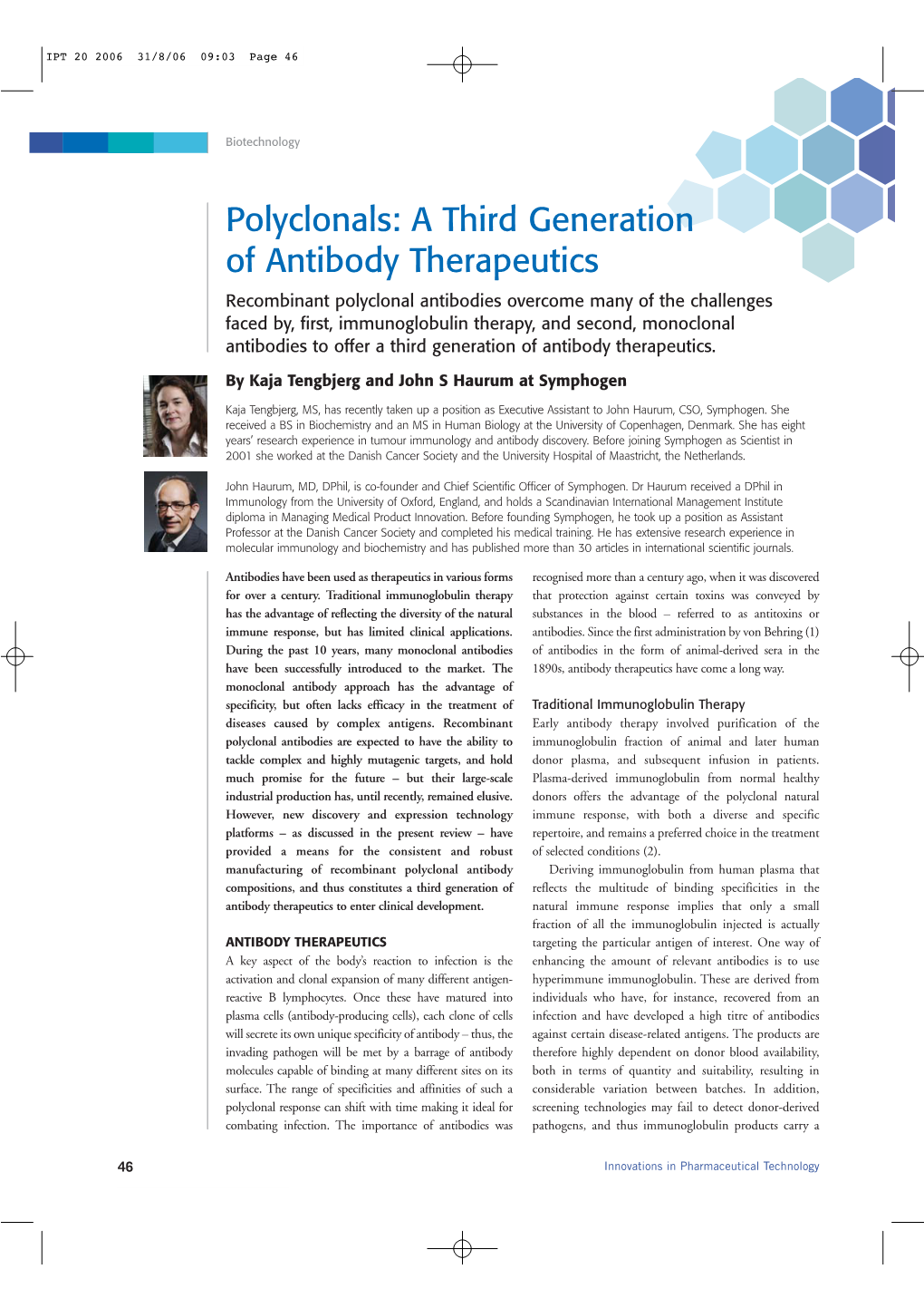 Polyclonals: a Third Generation of Antibody Therapeutics