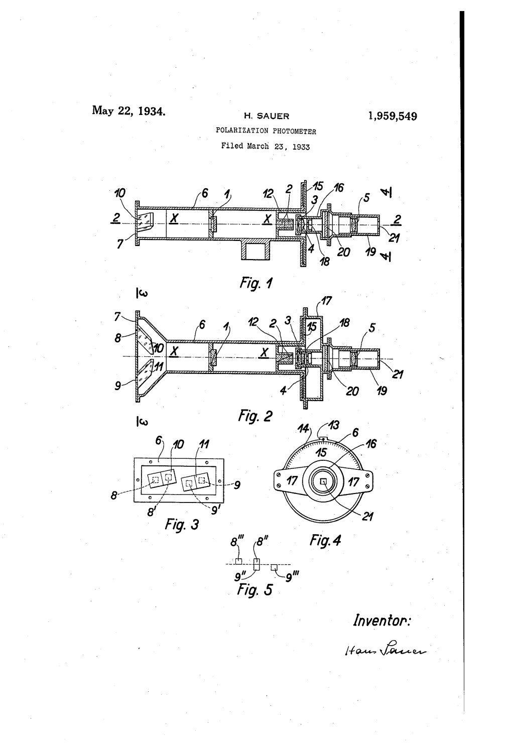 Fig: 5, 9 I Inventor Patented May 22, 1934 1959,549