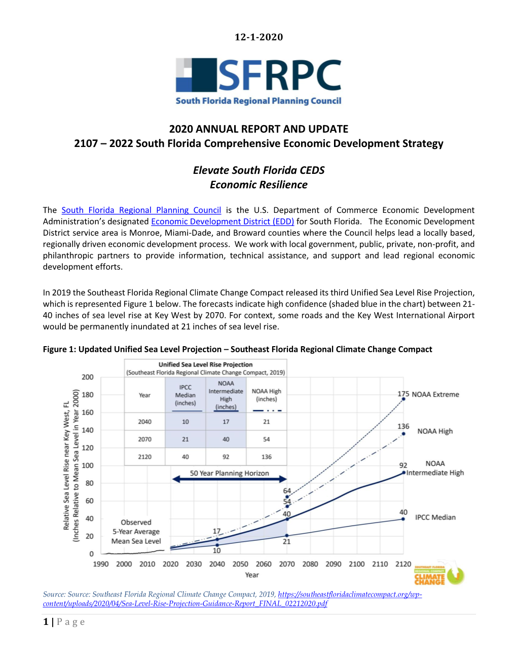 Final 2020 CEDS Annual Report and Update Document