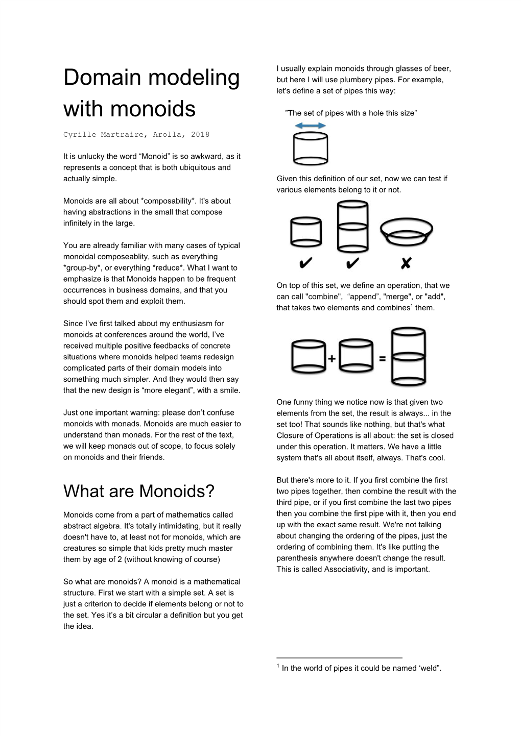 Domain Modeling with Monoids