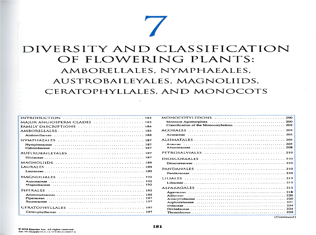 Diversityand Classification of Flowering Plants