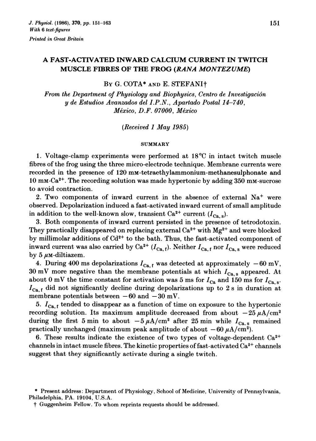 Recorded in the Presence of 120 Mm-Tetraethylammonium-Methanesulphonate and 10 Mm-Ca2+