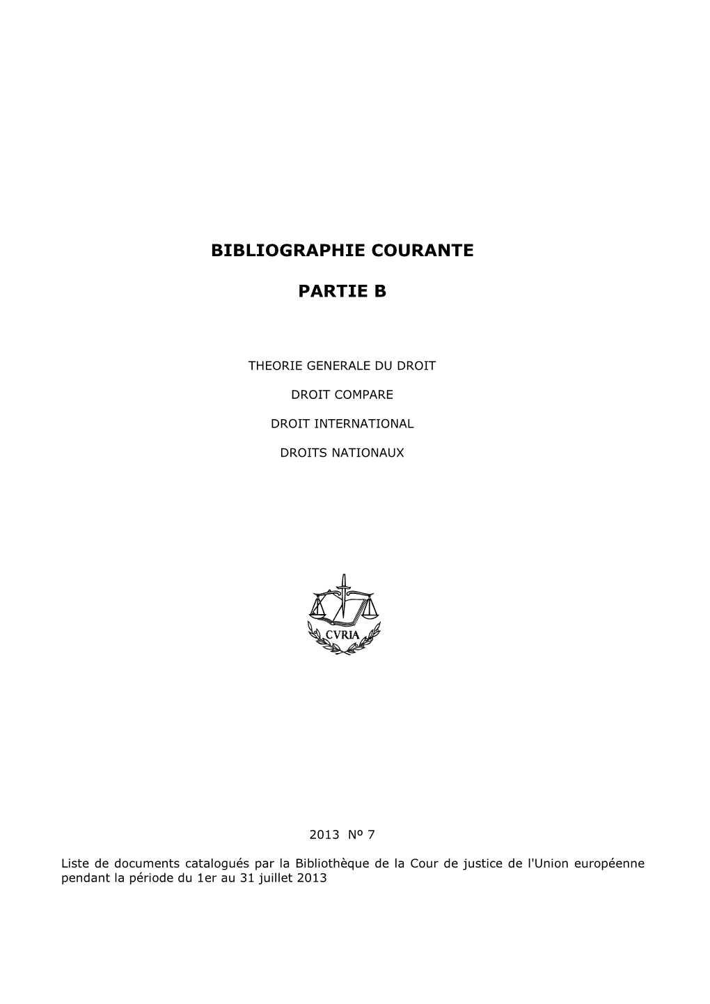 Bibliographie Courante Partie B