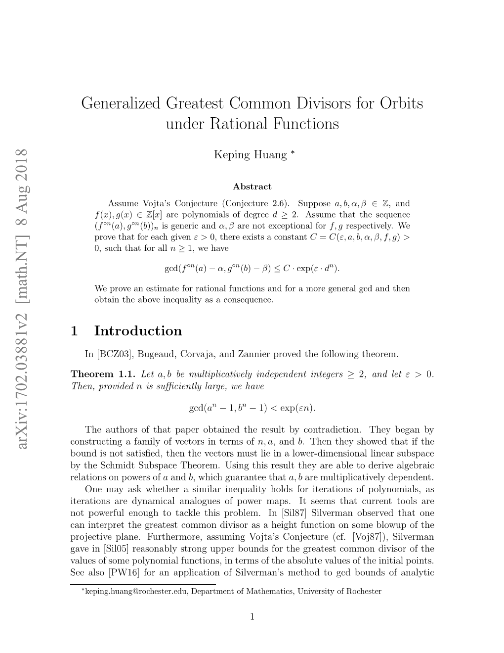 Generalized Greatest Common Divisors for Orbits Under Rational