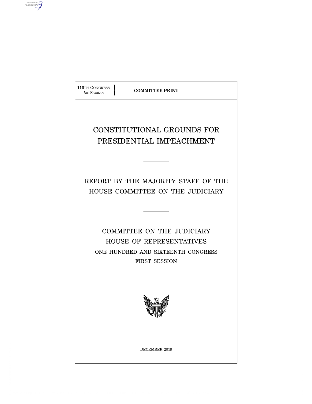 Constitutional Grounds for Presidential Impeachment