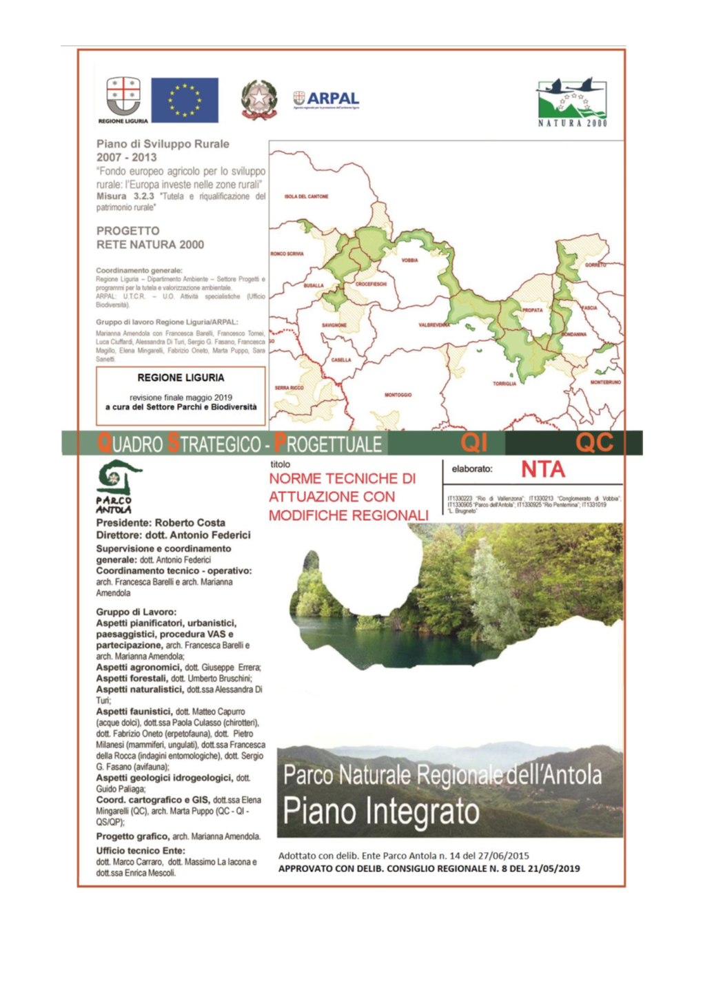 Parco Naturale Regionale Del Parco Dell'antola – Piano Integrato