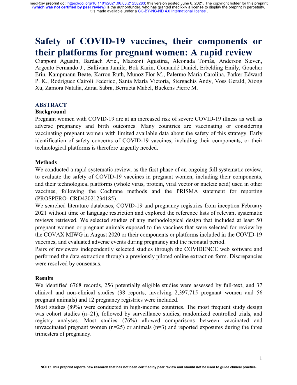 Safety of COVID-19 Vaccines, Their Components Or Their Platforms For