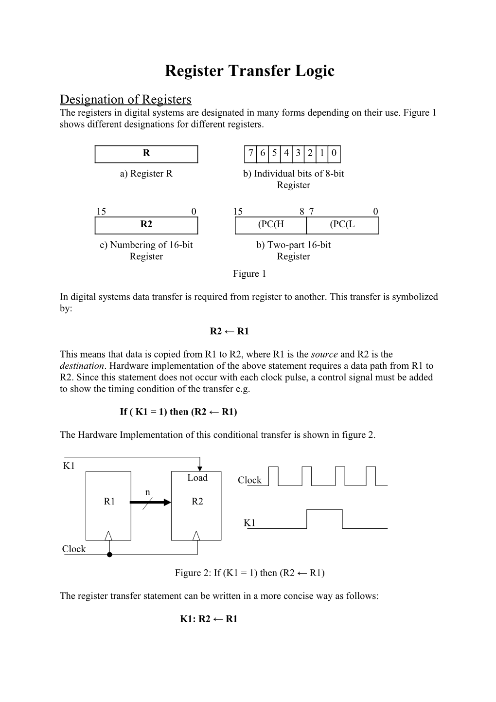 Register Transfer Logic