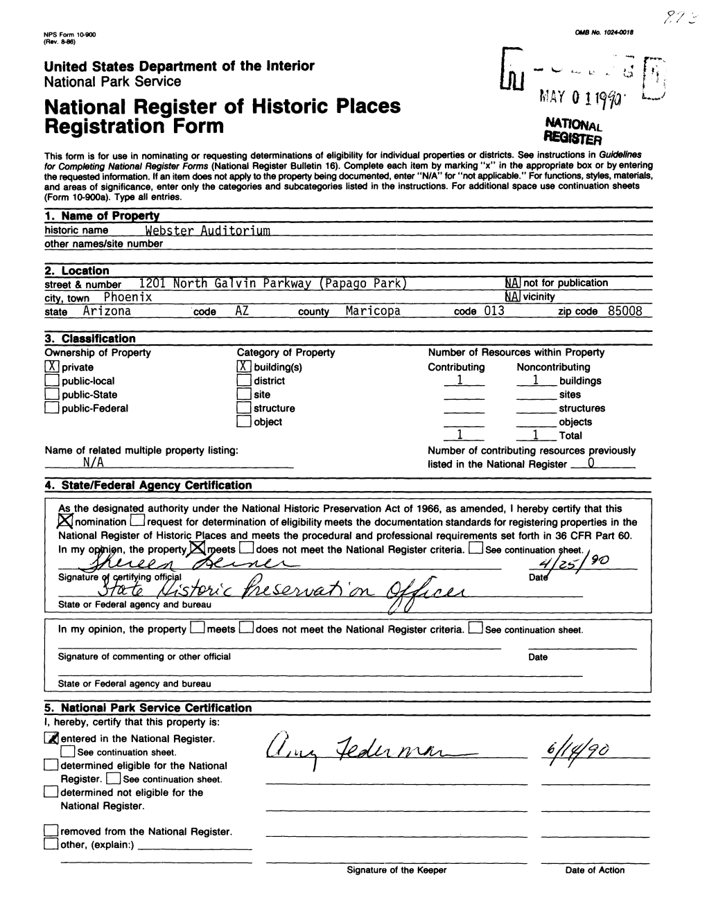 National Register of Historic Places Registration Form