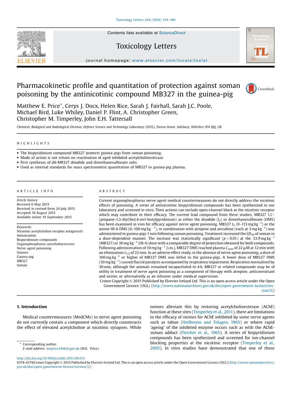 Pharmacokinetic Profile and Quantitation of Protection Against