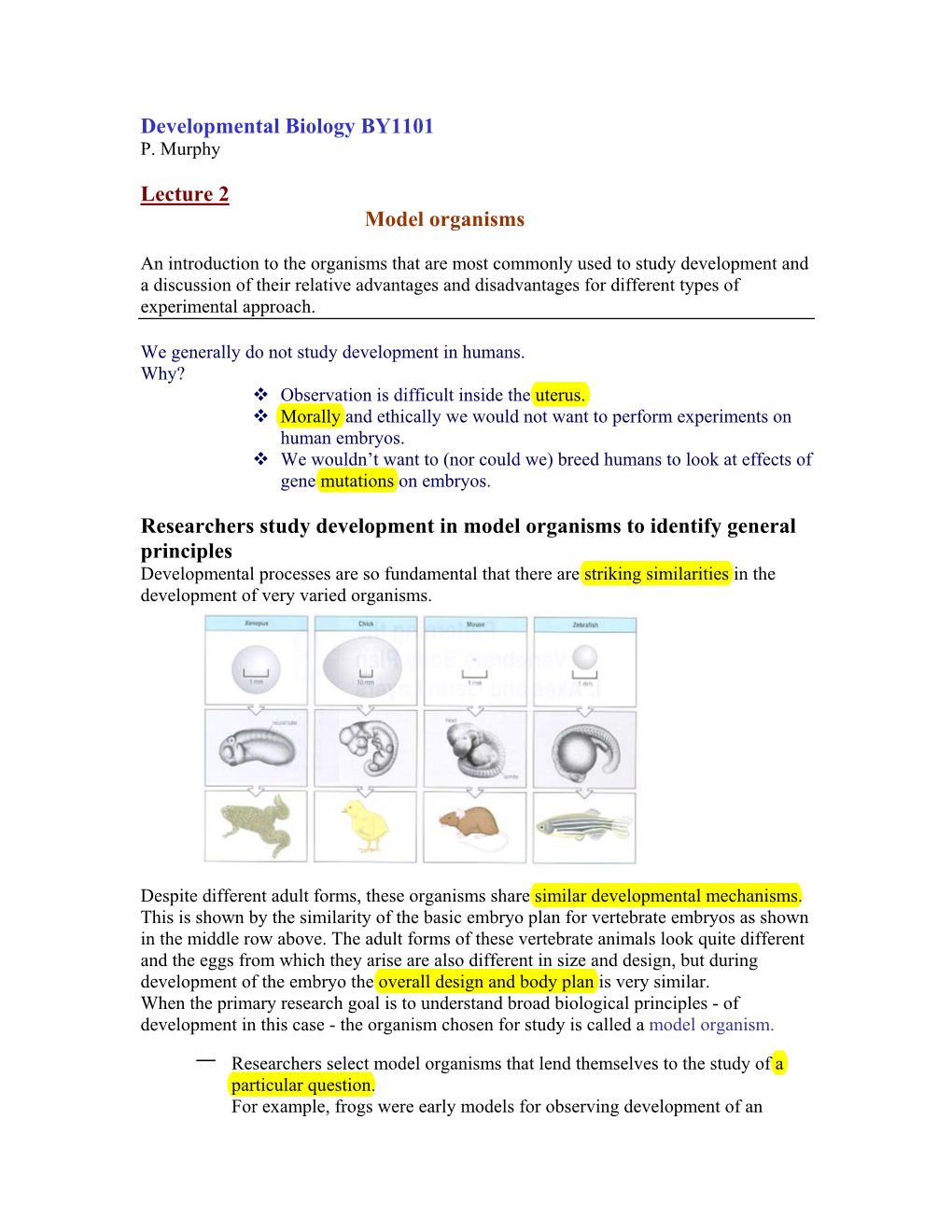 Model Organisms