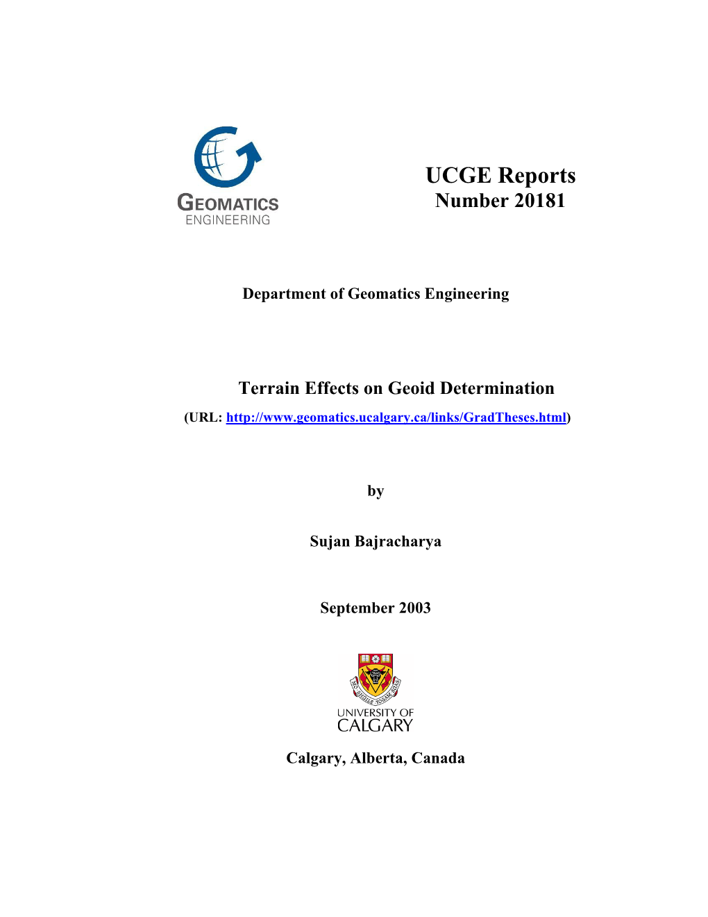 Terrain Effects on Geoid Determination (URL