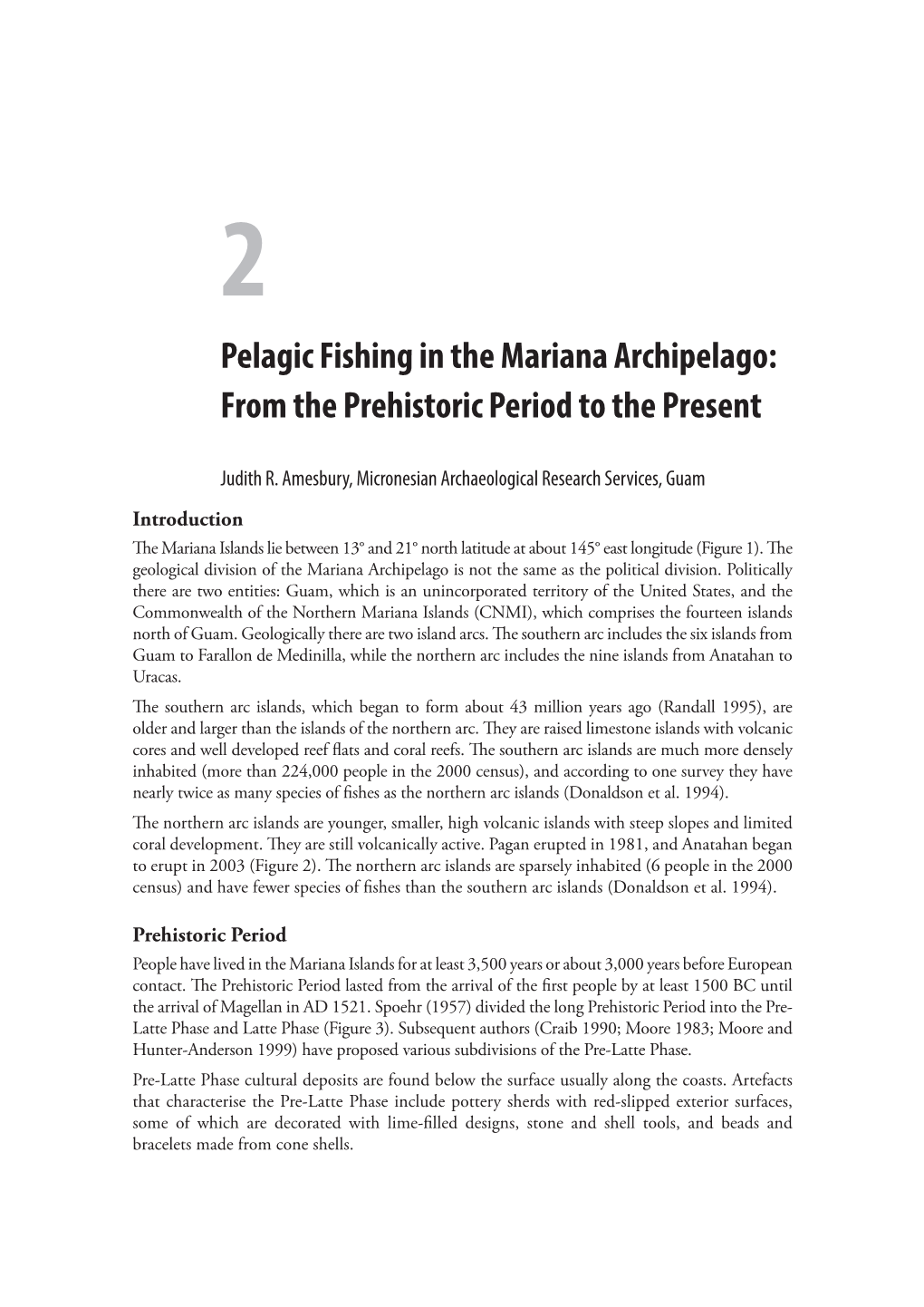 Pelagic Fishing in the Mariana Archipelago: from the Prehistoric Period to the Present