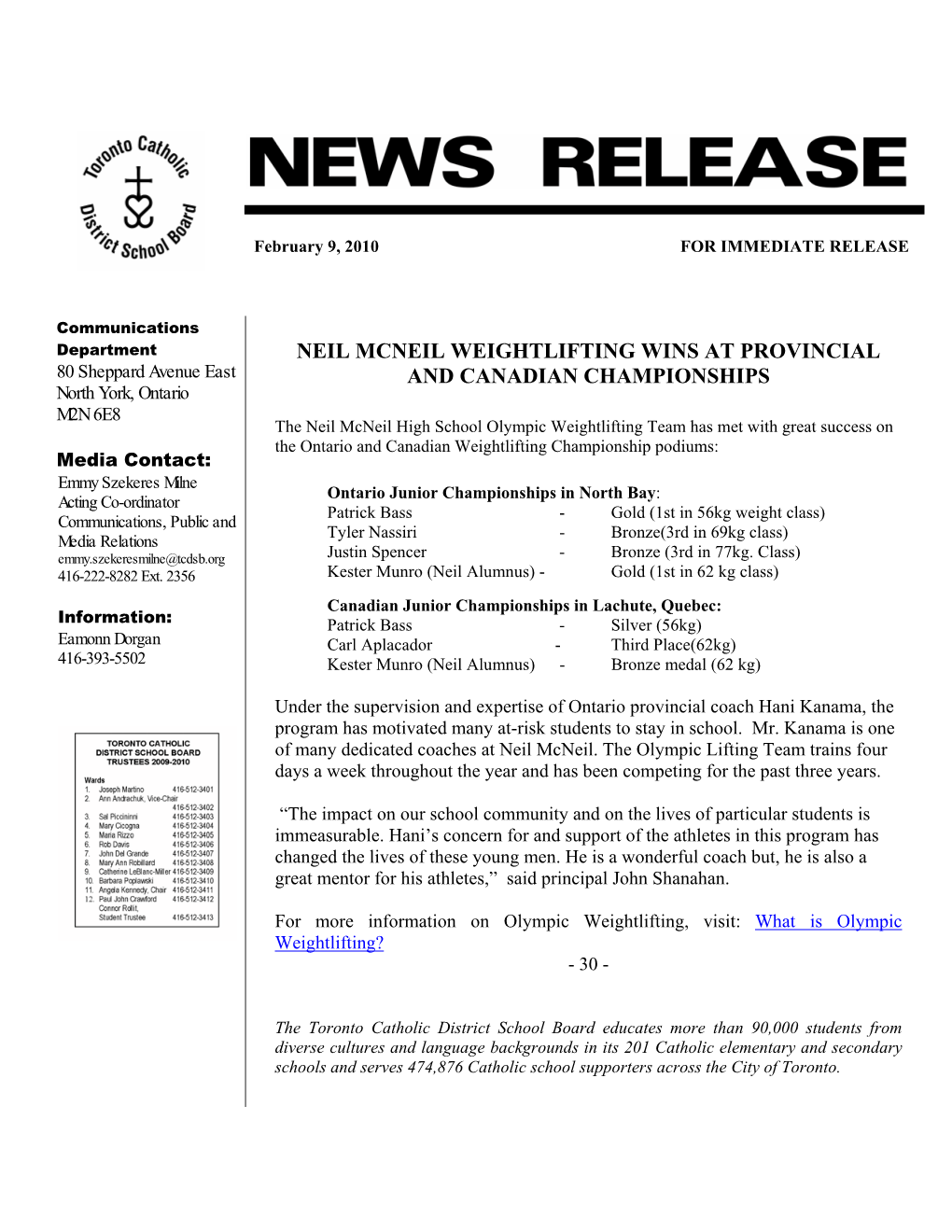 Neil Mcneil Weightlifting Wins at Provincial and Canadian