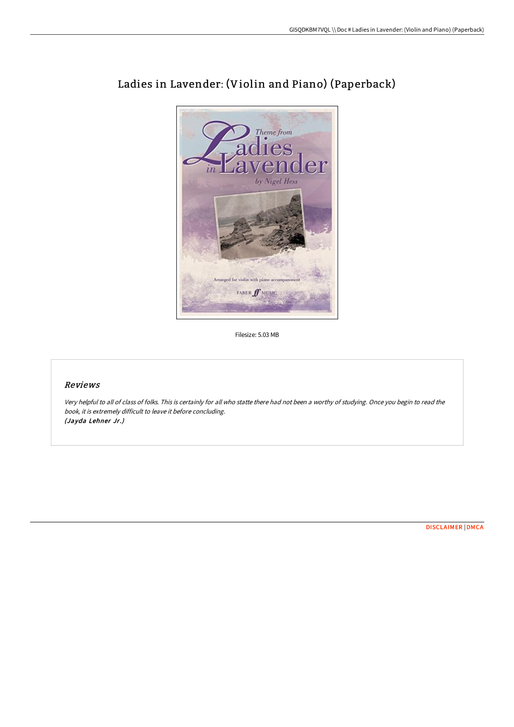 Download PDF // Ladies in Lavender: (Violin and Piano) (Paperback