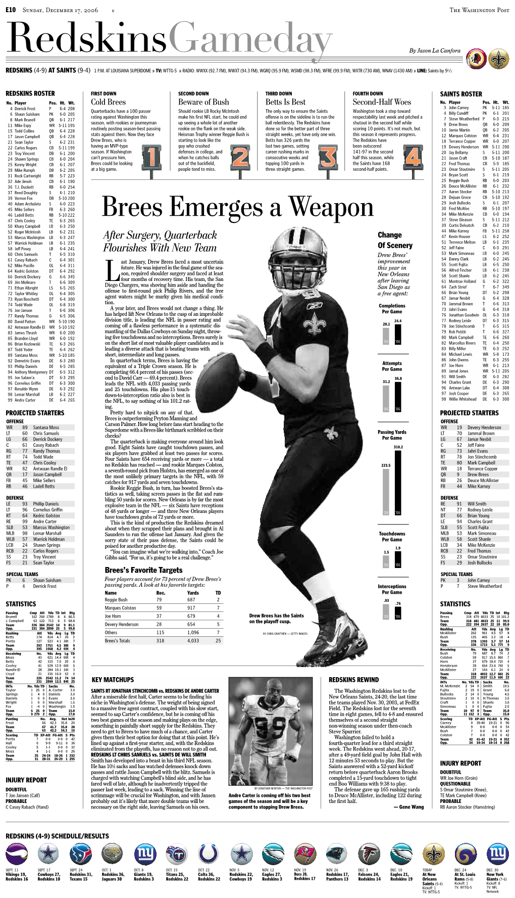 Brees Emerges a Weapon