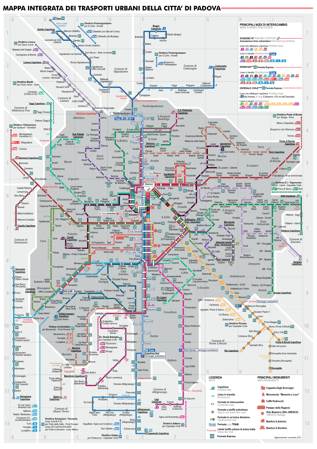 Mappa Integrata Dei Trasporti Urbani Della Città Di Padova(.Pdf